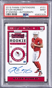 2019 Panini Contenders "Rookie Ticket" Autograph #101 Kyler Murray Signed Rookie Card - PSA MINT 9